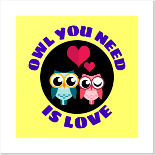 Owl You Need Is Love | Owl Pun Posters and Art